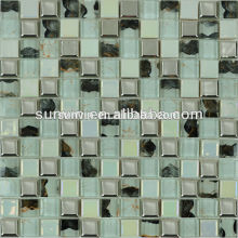 TV back ground ceramic material mosaic tile mixed glass