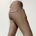 Pantalones para mujeres de tela marrón de alta calidad para deportes