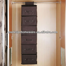 Six Shelf Closet Organizer with Drawers