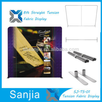 Cheap 8ft Straight Tension Display Exhibition Tension Fabric Display Stand