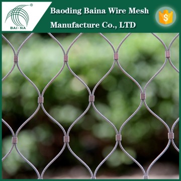 Safety webnet balustrade with stainless steel wire rope mesh