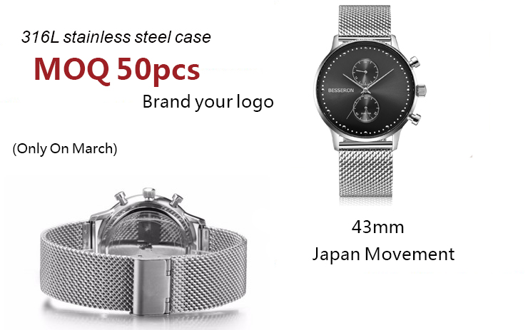 Create Your Own Brand Japanese Chronograph Vd Movement Watch Cool More Time Wrist Band Watch Shenzhen Guangzhou Manufacturers