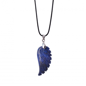 Angel Wing Crystal Pendant Necklaces Adjustable Rope Reiki Healing Stone Natural Gemstone Necklace for Women Men