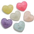 New Fashion Glitter Heart Cabochon Resin Love Heart για αξεσουάρ σκουλαρίκια