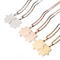 Collier de couple Bijoux Gift Geometric Puzzle Collier