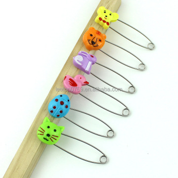 Factory Supply 55mm Cheap Colorful Stainless Steel Animal Baby Diaper Safety Pin