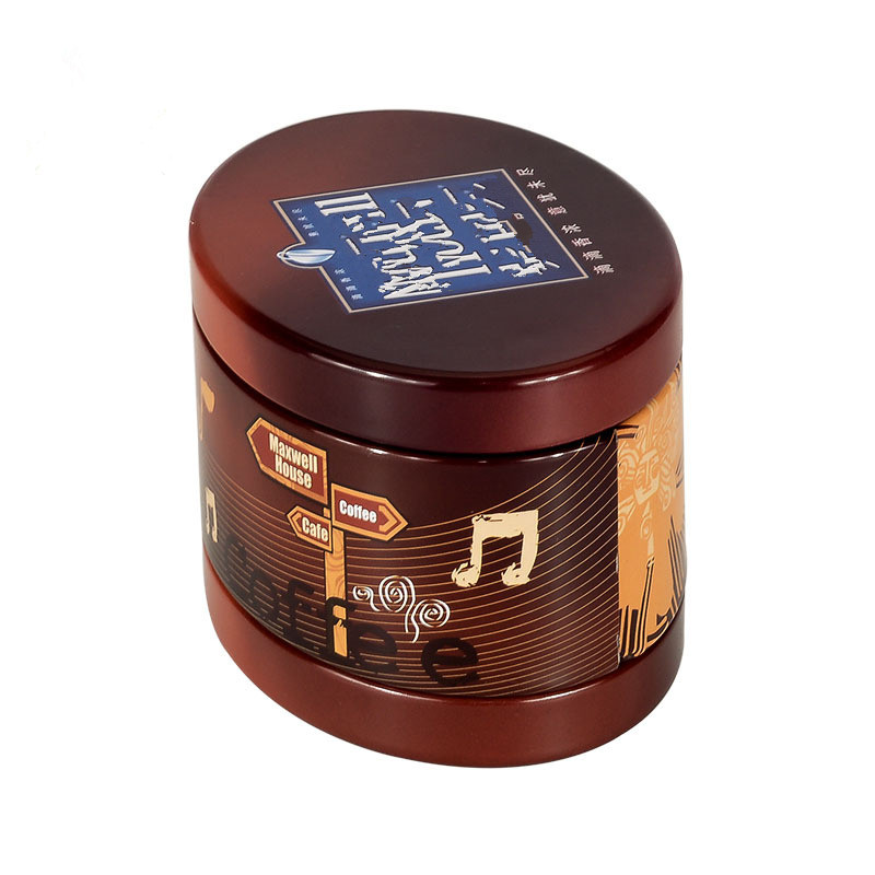 Round Custom Printing Coffee Tin Box