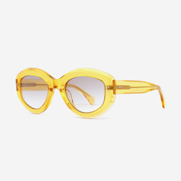 Oval Cat-eye Acetate female sunglasses