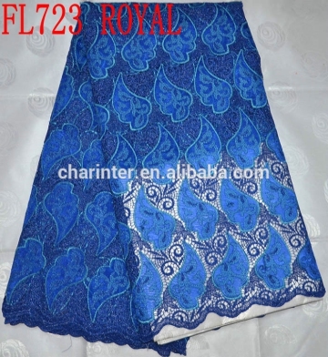 hand beaded embroidery lace(FL723) organza embroidery lace