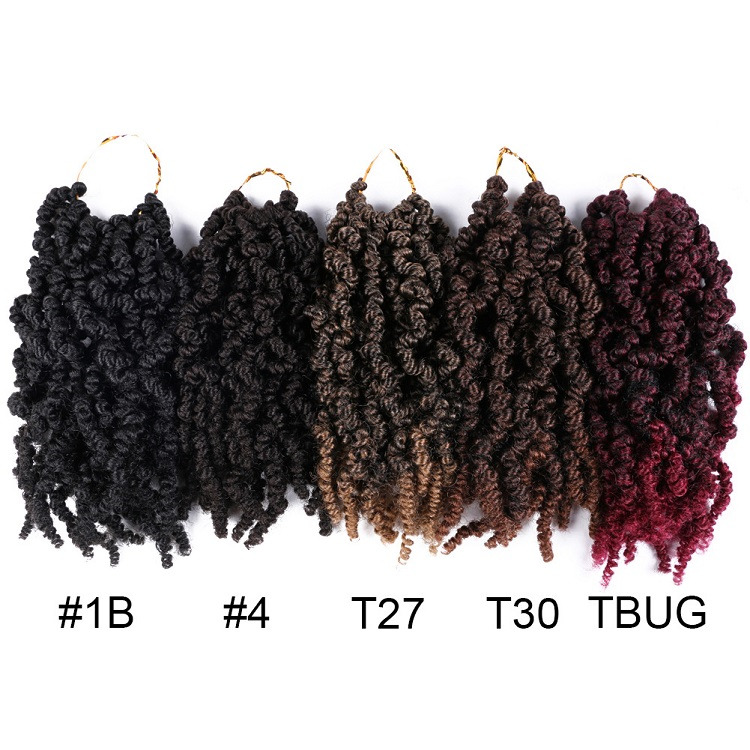 Pre twisted Spring Twists Crochet Hair Braids 10 inch Bomb Twists
