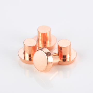 Professional Electrical Brass Copper Contact Rivets - Flat Round Head Electrical Contacts