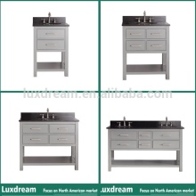 grey floor standing bathroom vanity series for USA market