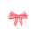 Grid pattern red Ribbon Bow for packing box