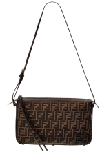 jacquard leather shoulder bag