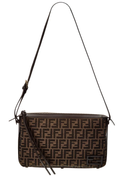 jacquard leather shoulder bag