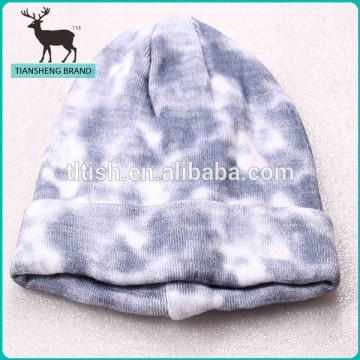 100%acrylic printting knitted hat