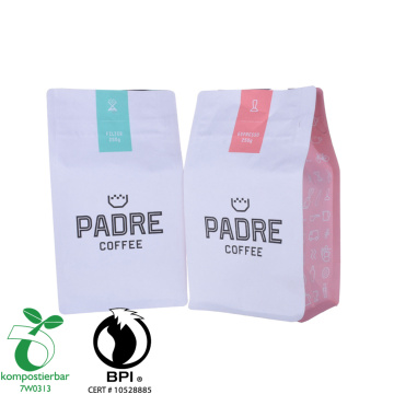 Material laminado logo personalizado Bolsa de café de fondo plano impreso