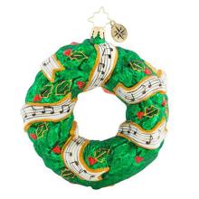 Christmas Wreath Shaped Christmas Glass Ornaments