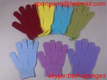 Nylon & Polyester Bath glove exfoliating bath mitt