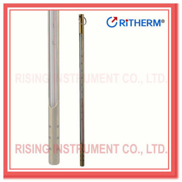Brass stem glass dipping thermometer (2124)