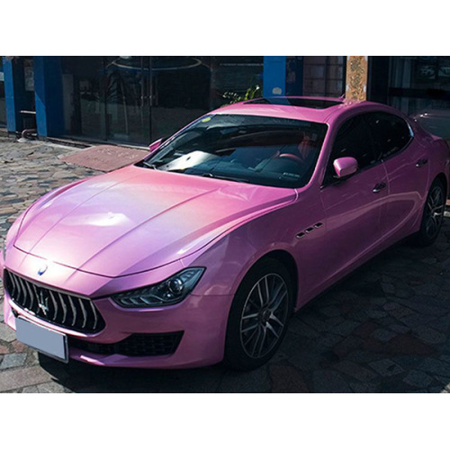 Arco iris láser rosa coche envoltura vinilo