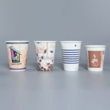 8ozB Compostable PLA lined paper cups single wall-L