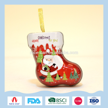 Boot shape tin box as Christmas gifts for kids