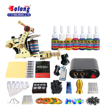 Solong Tattoo 7 Color Inks Permanent Tattoo Kit Complete