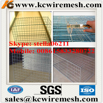 Factory!!!!!!!! Kangchen 1x1x1m galvanized welded gabion box,stone and metal gabion box wire