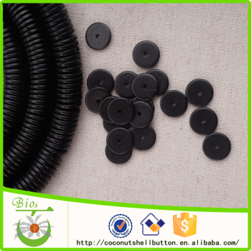 12*2MM black color real coco wood coconut spacer beads