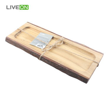 Live Edge Bark Board ile akasya ağacı