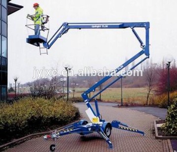 Skyscraping Tower 6-17m trailer mounted boom lift/tow behind towable boom lift for sale