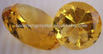 Golden Crystal Diamonds for Paperweight and Chandelier Accessories