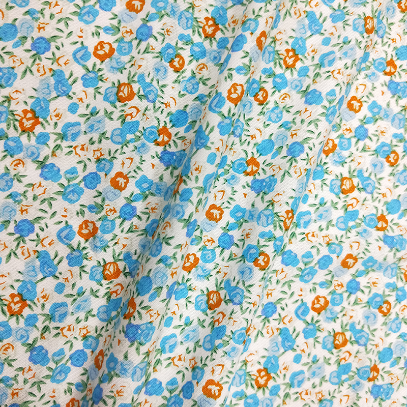 Factory ready goods small floral cute designs cotton printed twill children's cartoon cotton twill fabric