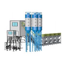 HZS150 Commercial Concrete Batching Plant - Large Engineering Cement Mixing Plant