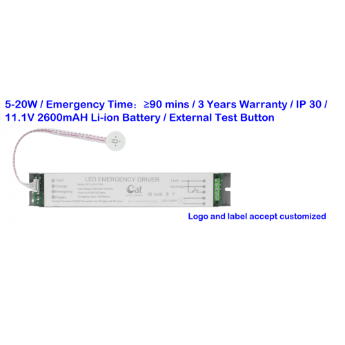 Fuente de alimentación de emergencia Kit de emergencia LED de 5-20 W