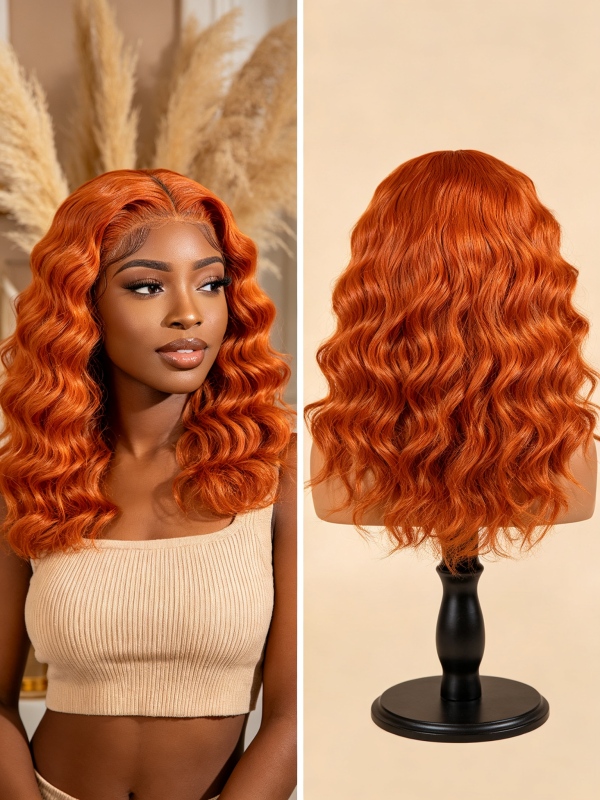 14 Inch 13x4 HD Lace Frontal Deep Wave 150% Density 350 Human Hair Glueless Wig