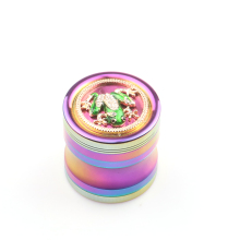 Cross-border new product with gradient color metal manual tobacco grinder