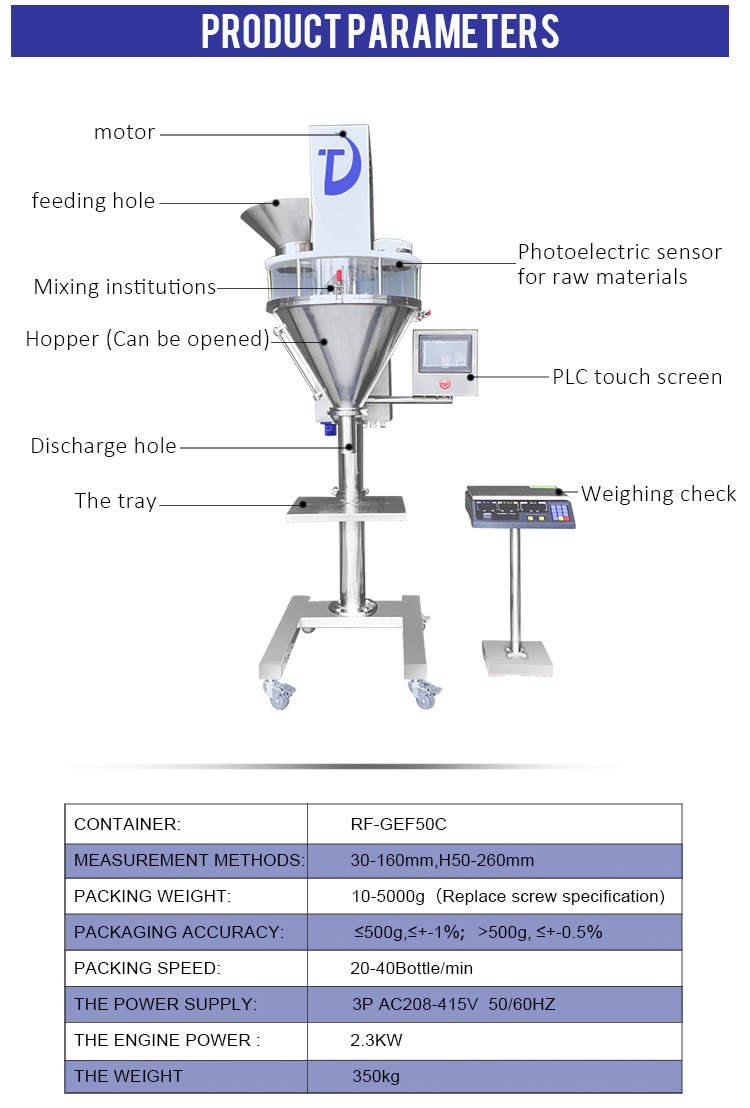 Semi auto weighing cocoa powder/milk powder can filling machine,small auger filler for powder