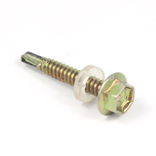 Zinc Plated Stainless Self-Drilling Screws - Recessed Flat Countersunk Head Hexagon Hexa Head