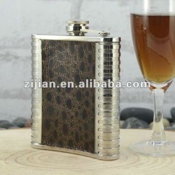 newest 7oz double SS wine hip flask