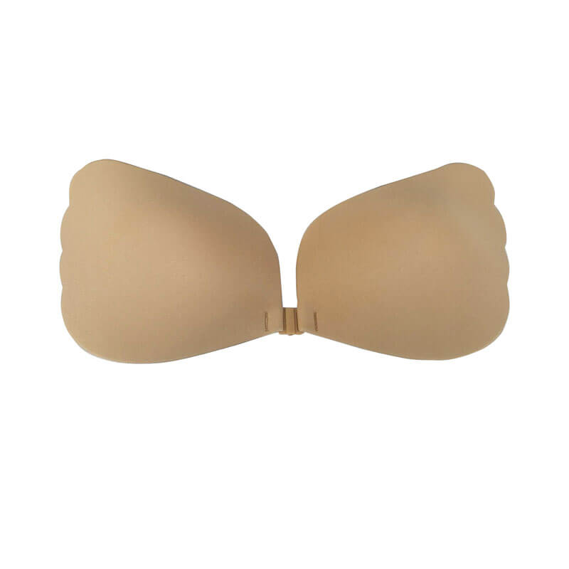 Wing Shape Front Closure Silicone Adhesive Push Up Invisible Bra