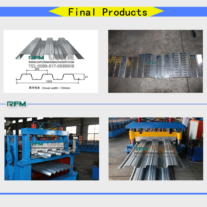 Galvanized steel metal deck floor making machine