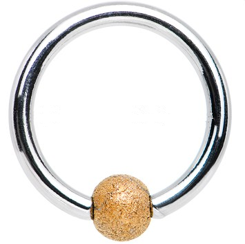 Piercing Sandblasted BCR Captive Ring