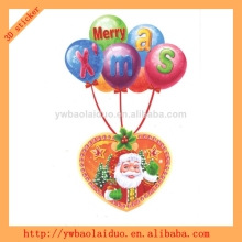 3D wall christmas glass ornaments sticker