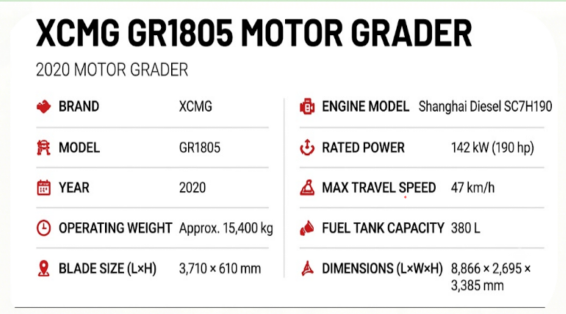 2020XCMG 1805 2020 XCMG 1805
