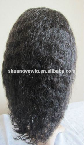 mixed color grey human hair