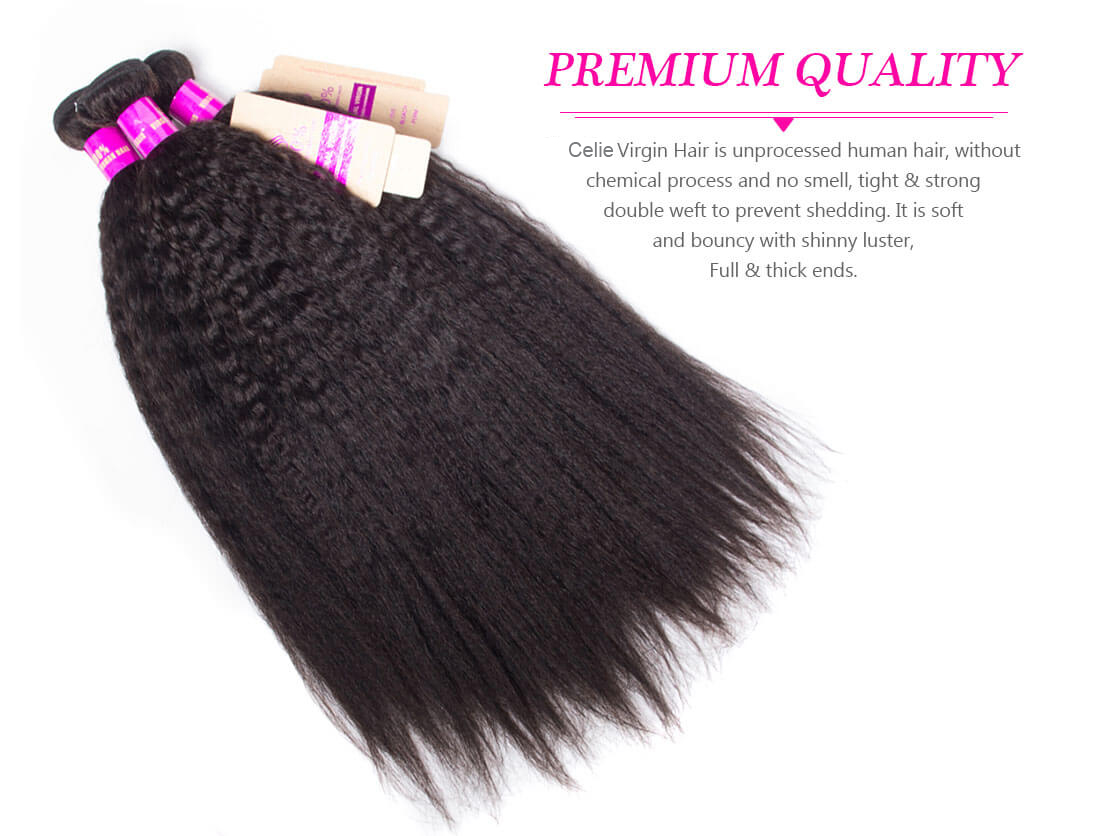 Kinky Straight Human Hair Bundles Natural Color Cuticle Aligned Indian Virgin Hair Extensions Yaki Bundle Deals Wholesale Vendor