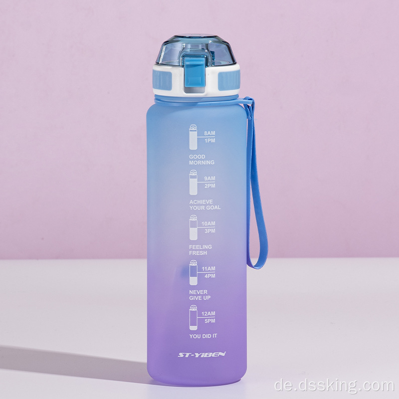 BPA Free Fitness Sport Krug Lecksicheres Wasserflasche mit Timermarkierungen