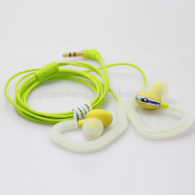 In-ear sport earphones ear buds with detachable soft silicone ear hook